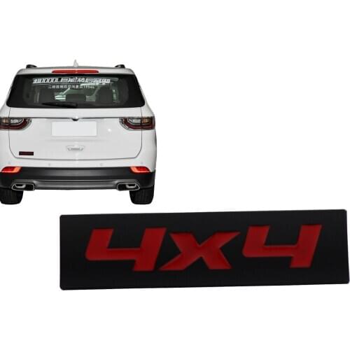 Black Red 4X4 for Engine Fender Trunk Lid Emblem Decal Badge Sticker