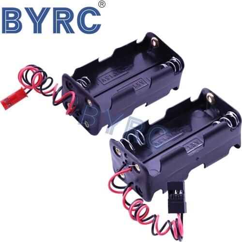 Holder Case Box Storage With Wire Leads 2-slot 4 x AA Battery Back To Back Holder Case Box Storage For RC car HSP 94122 94177