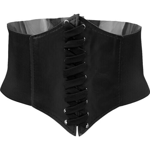 Elastic Wide Band for Ladies - Stretchy Tied Waspie Corset Waist Belt Dress Up