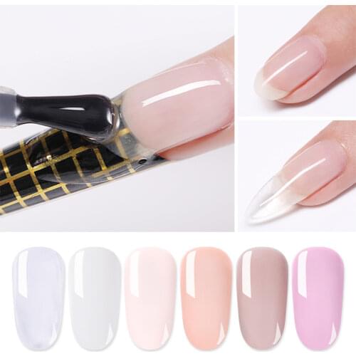 LILYCUTE 5ml Quick Extension Gel White Clear Acrylic UV Gel Soak Off Crystal Jelly Finger Building Gel Tips