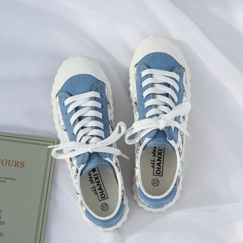 Summer Womens Lovely Canvas Shoes Non-slip Platform Sneakers Canvas Women Flats Low Board Shoes for Women zapatillas lona mujer