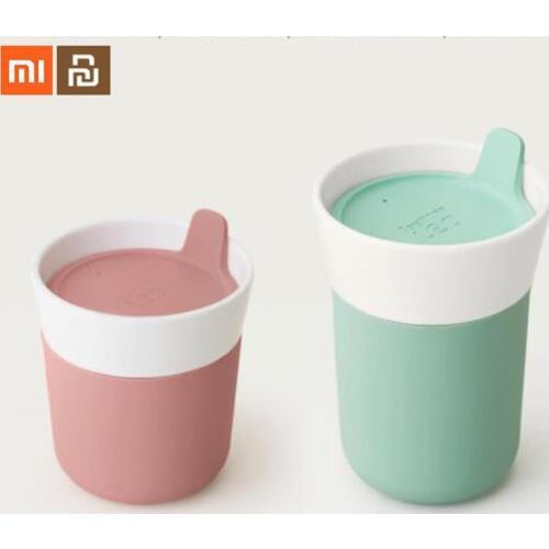 Xiaomi Youpin Ceramic Coffee Cup Fashion Simple Coffee Milk Cup Smart Insulation Cup with Silicone Rubber Cover Smart home