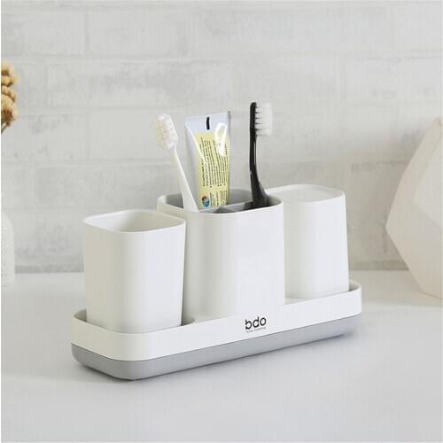 Creative mouthwash cup brush toothbrush holder set simple household bathroom couple brush cup bathroom toothbrush holder wholesa