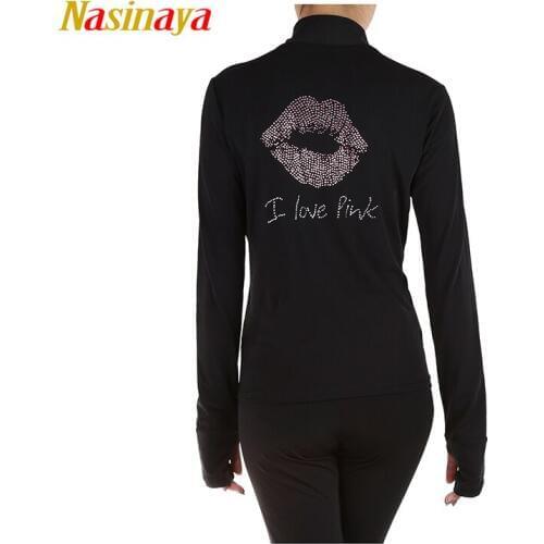 Customized Figure Skating Jacket Zippered Tops for Girl Women Training Competition Patinaje Ice Skating Warm Fleece Gymnastic 22