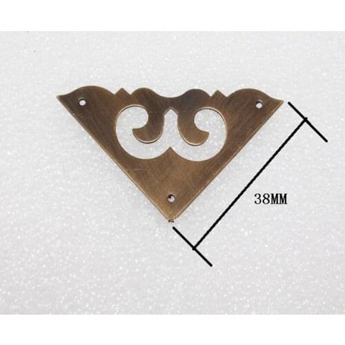 Brass 38mm Side Corners of Furniture Corners Triangle Fillet Gift Upscale Decorative Sheet Copper Purses Gusset