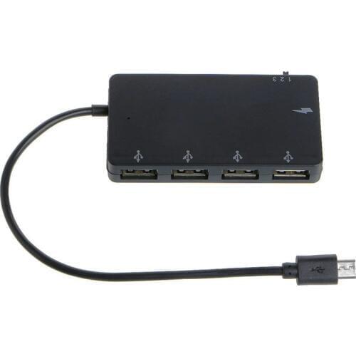 Micro USB OTG 4 Port Hub Power Charging Adapter Cable For Smartphone Tablet PXPE