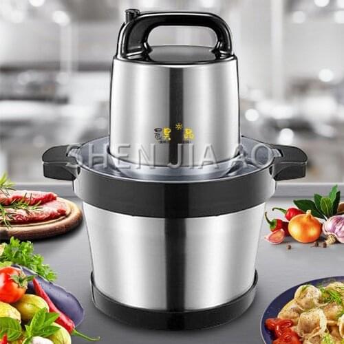 6L Electric Meat Grinder Commercial Electric Stainless Steel Meat Grinder NSS-006 Kitchen Broken Meat Processing Machine 1000W