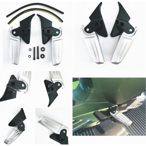 Motorcycle Racing Folding Footrests For vespa piaggio Spring sprint Primavera LX LXV 150 125 Rest Pegs Bike Rear Pedals Silver