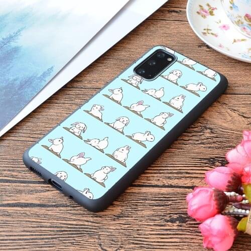 For Samsung Galaxy Bunnies Yoga Print Soft Matt Phone Case