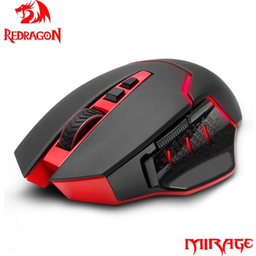Redragon MIRAGE M690 USB Wireless 2.4G Gaming Mouse 4800DPI 8 buttons Programmable ergonomic for overwatch gamer Mice PC compute