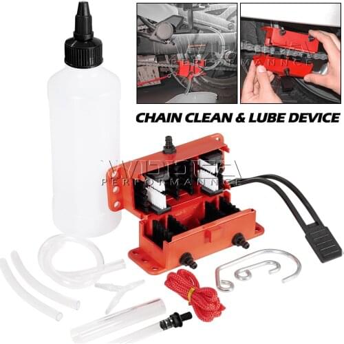 Premium Chain Cleaning & Lube Device Lubricating Kit Set for Motorcycle Motorbike Washing Chains Cleaner Machine Fit All Model