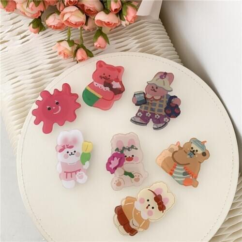 2020 new Korean style folding finger grip ring phone holder for iphone Samsung Xiaomi cute cartoon stand stand stand