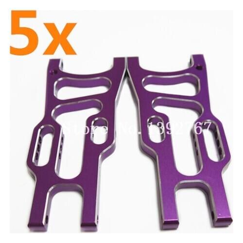 Wholesale 5Pairs HSP Upgrade Parts 106021 06012 06049 Aluminum Rear Lower Arms for 1/10 RC Model Car 94105 94106 94107 94107Pro