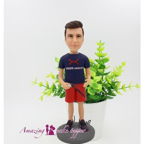 2019 AMAZING CAKE TOPPER Toys Wise and tall tennis boy And Groom Gifts Ideas Customized Figurine Valentines Day