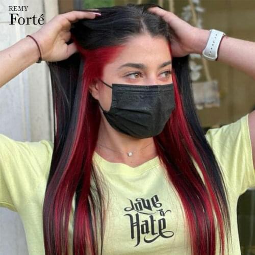 Remy Forte Hair Extensions Human Hair Clip In Hair Extensions Blonde Brazilian Hair 7 PCS Colored Straight Hair Clip For Women