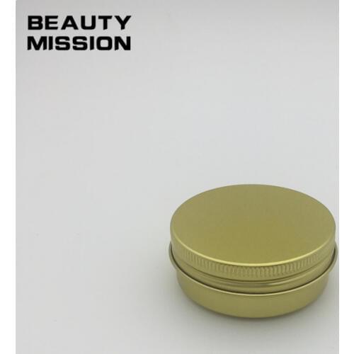 30g empty round aluminum lip balm tins for cosmetic packaging gold metal cosmetic jar container,aluminum cans with screw lid
