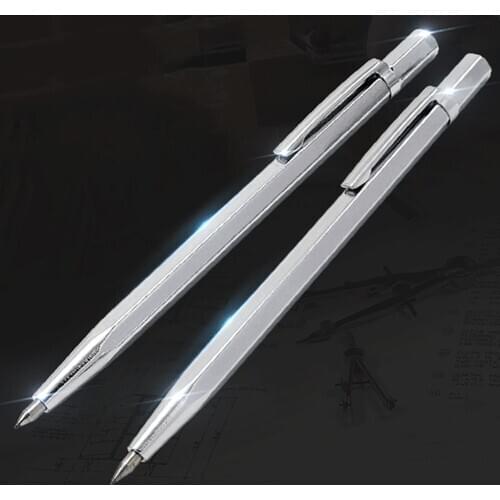 Portable Alloy Lettering Pen Steel Tip Scriber Pen Marking Engraving Tools Metal Shell Lettering Tool For Glass Metal Hand Tool