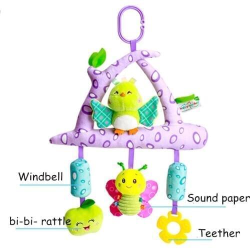 Cute Baby Toys For The Newborn Baby Hanging Bed Toys Teether Rattles for Kids Plush Mobile on the bed Stuffed Toy 0-12 month