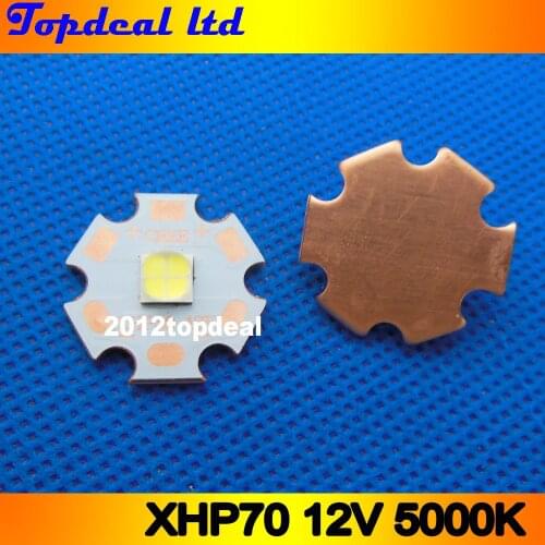 32W 12V CREE XHP70 N4 5000K White 4022lm LED Emitter with 20x1.6mm Aluminum Heating Star