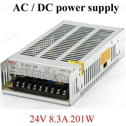 Top quality AC 115-230V Input to DC 24V 201W 8.3A Switching Power Supply Driver for LED Strip free shipping