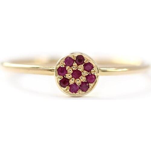 European And American Ladies Fashion Diamond Ring Gold Ruby Ring Delicate Elegant Simple Jewelry Romantic Luxury Jewelry Gift