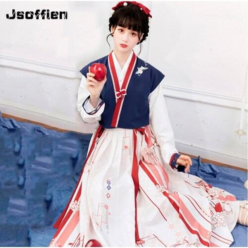 Hanfu Women Chinese Traditional Tang Dynasty Princess Clothing Oriental Style Fairy Festival Cosplay Oriental Folk Dance Dress