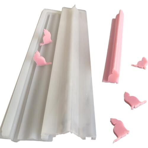 1Pcs Innovative Mold Cat Cake Biscuit Mold Handmade Soap Mold Food Grade Silicone Tube Mould For Cakes Soaps Puddings Chocolates