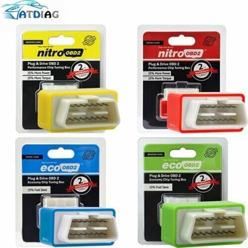 15% Fuel Save EcoOBD2 Chip Tuning Box ECO OBD2 Benzine Petrol Gasoline Cars Plug & Drive Device OBDII Diagnostic Tool Retail Box