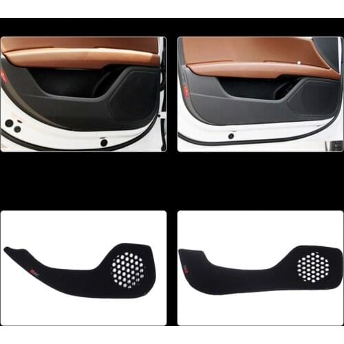 4pcs Fabric Door Protection Mats Anti-kick Decorative Pads For Audi A7/S7 2011-2015