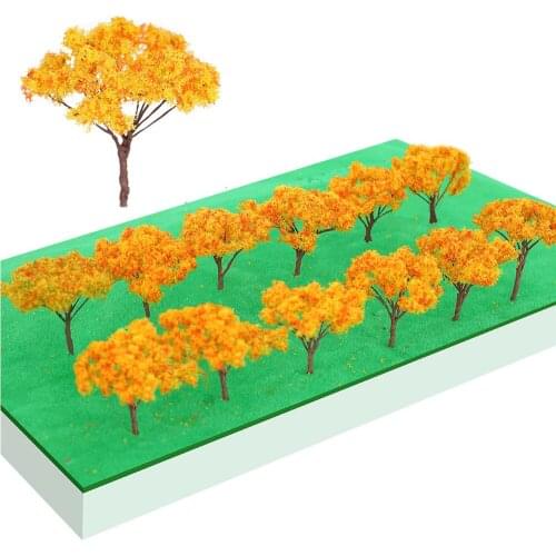 7CM HO Scale Model Color Clower Miniature Tree For Architectural Building Train Railway Layout