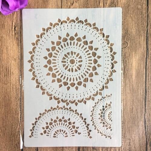 A4 29 *21cm DIY Stencils Wall Painting Scrapbook Coloring Embossing Album Decorative Paper Card Template mandala adult coloring