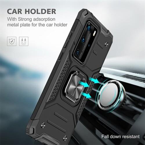 Car Ring Phone Case For Huawei P40 Lite P30 Pro P Smart Z Y6P 2020 Coque Nova 7 6 SE Mate40 Cover Magnetic Phones Accessorie