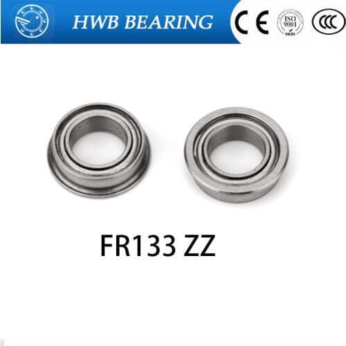 Free Shipping 100 PCS FR133ZZ Flange Bearings 3/32 x 3/16 x 3/32 inch Flanged Ball Bearings RIF-3332ZZ fr133 zz