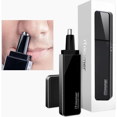 Painless Nose Ear Hair Trimmer with LED Nose Trimmer Battery Powered Phone Shape Nose Hair Shaver Eyebrows Men Clipper Tool