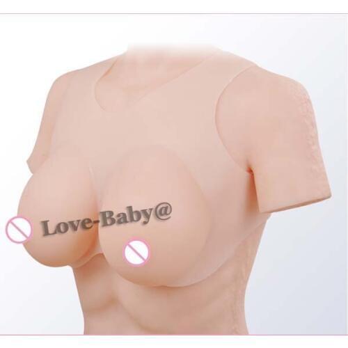 One piece seamless H cup 3500 g/pair very huge breast prosthesis natural artificial breasts for shemale crossdresser use