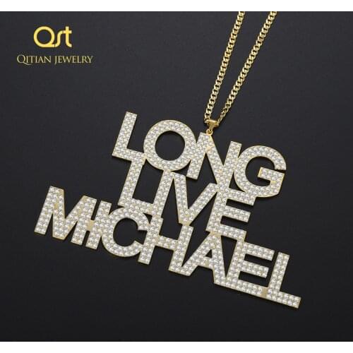 Personalized Custom Name Iced Out Letters Cuban Chain Necklace&Pendants Mens Charms Hip Hop High Stainless Steel bling Jewelry