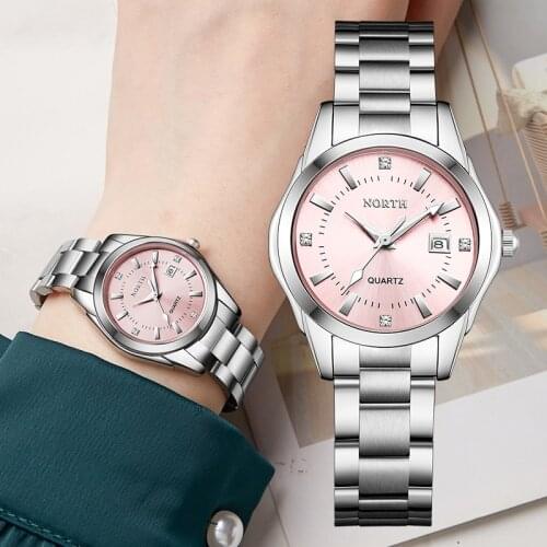 NORTH Top Brand Luxury Women Watch Casual Simple Steel Mesh Quartz New Watch Sport Ladies Fashion Wrist Watch Relogio Feminino
