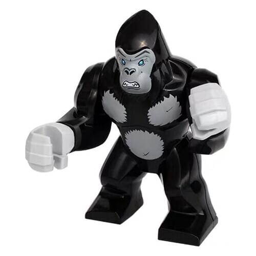 Black Gorilla Animals Building Blocks Brick Horse Crocodile Gorilla Tiger Kids Toys Animal Lockings Figures Assemble