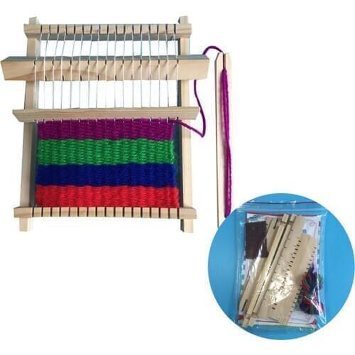 DIY Wooden Weaving Machine Loom Handicraft Intellectual Development Kids Toy