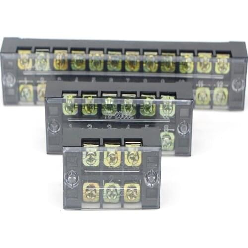 Jinghong TB-1504 Dual Row Strip Screw Terminal Block Fixed Wiring Board Wire Connector