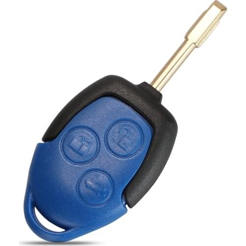 Kutery 3 Buttons Replacement Remote Key Shell For Ford Transit Connect Set Blue Case