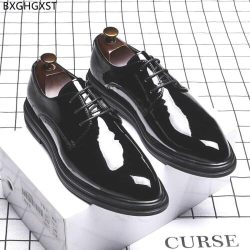 Brown Oxford Shoes for Men Formal Suit Shoes for Men Office 2021 Luxury Designer Dress Shoes Mens Fashion Chaussure Homme Sapato