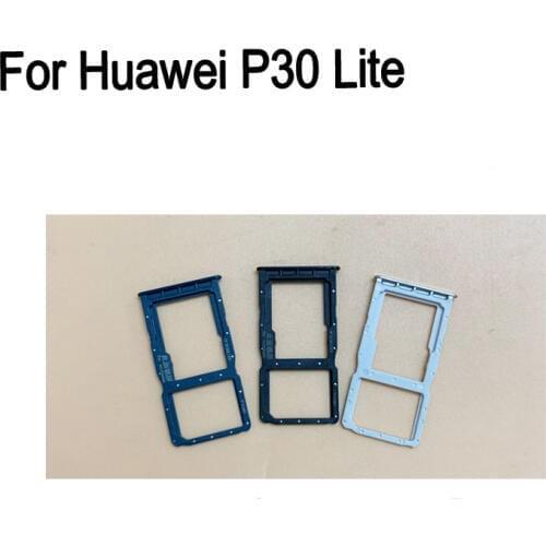 100% Gold SIM Card Tray For Huawei P30 Lite SD Card Tray SIM Card Holder SIM Card Drawer For Huawei P30 Lite Parts P30Lite