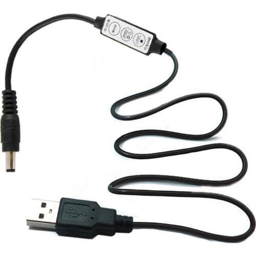 Mini USB Led Strip Controller DC 5V 2pin For 6A Single color Led Strip Tape Light 3 keys