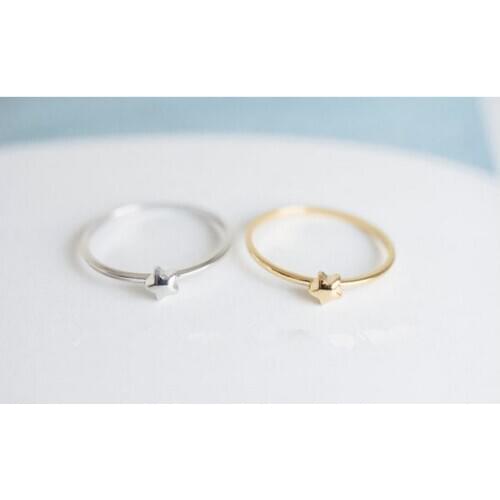 Fashion mini cute star ring of rings pentagram ring Five-Pointed Star Pentastar for women Classical stereo design ring