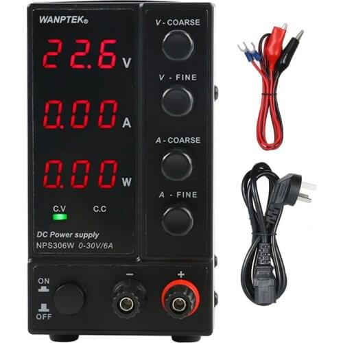 NPS306W 30V6A Mini Adjustable Laboratory DC Power Supply LED Digital Switching Voltage Regulator Stabilizers For Laptop Repair