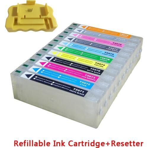 For Epson 7900 9900 Refillable Ink Cartridges 700ML T6361/T6362/T6364/T6365/T6366/T6367/6368/6369/636A/636B + Chip Resetter