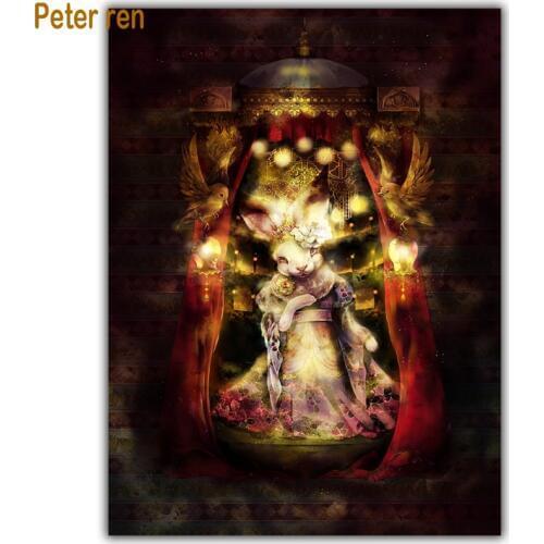 Peter ren Diy Diamond painting cross stitch Diamond Embroidery Rabbit Queens palace 5d square crystals Diamond Mosaic full kits