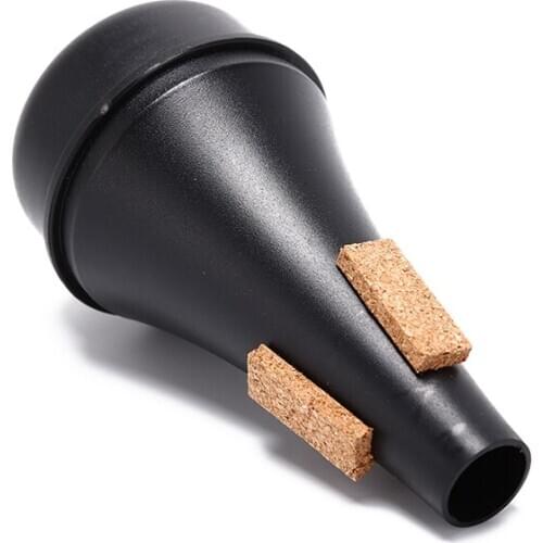 Portable Trumpets Mute Practice Trumpet Straight Cup Mute Musical Accessory High Quality Lightweight Black Silencer Beginner HOT