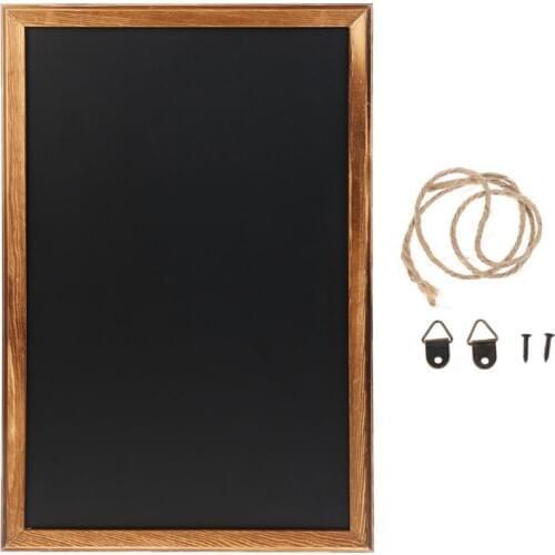 Rectangle Hanging Wooden Message Blackboard Chalkboard Wordpad Sign Kids Board R66F